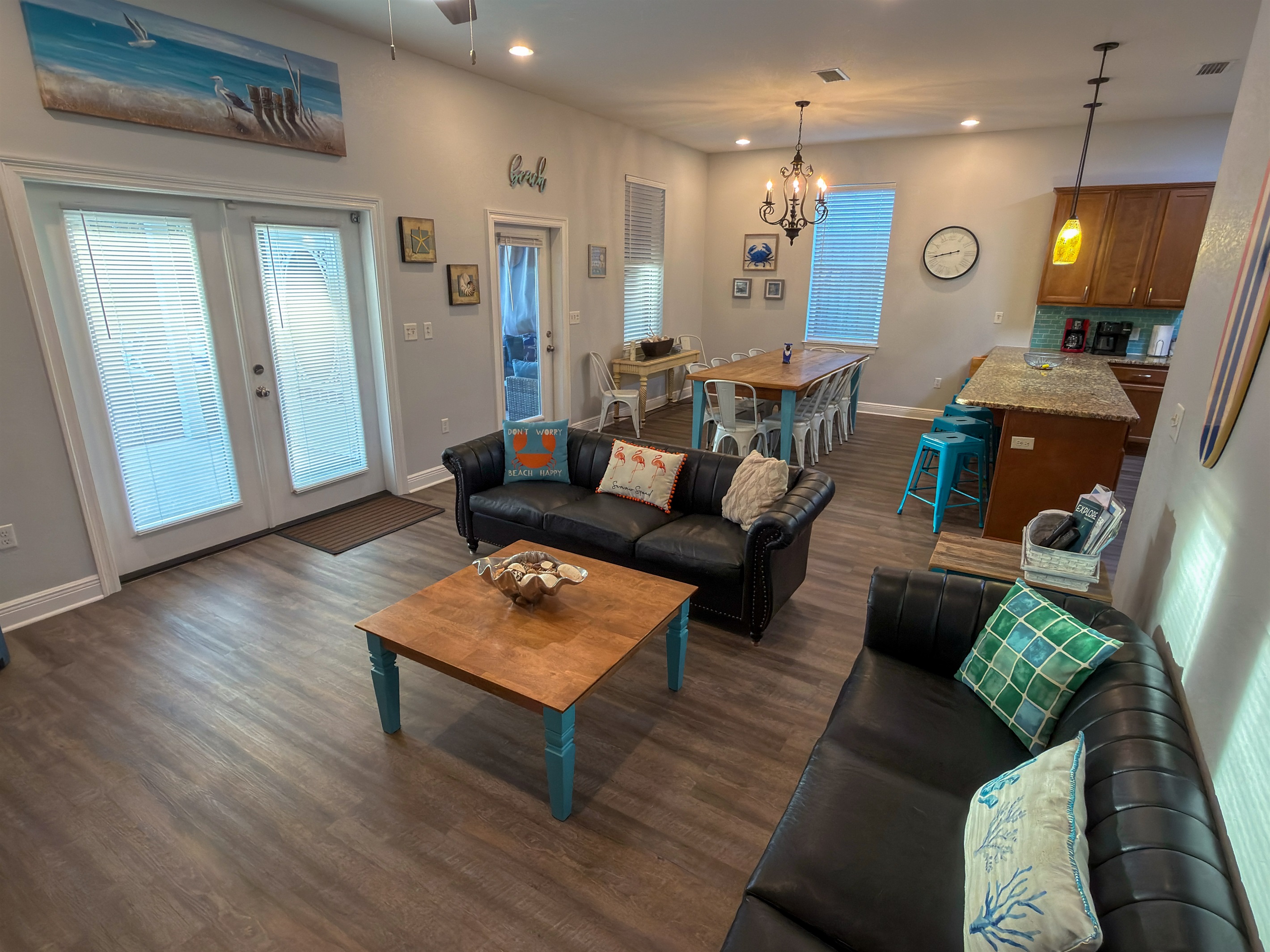 Just steps from the living room, the backyard haven creates an effortless transition between poolside afternoons and indoor relaxation. 