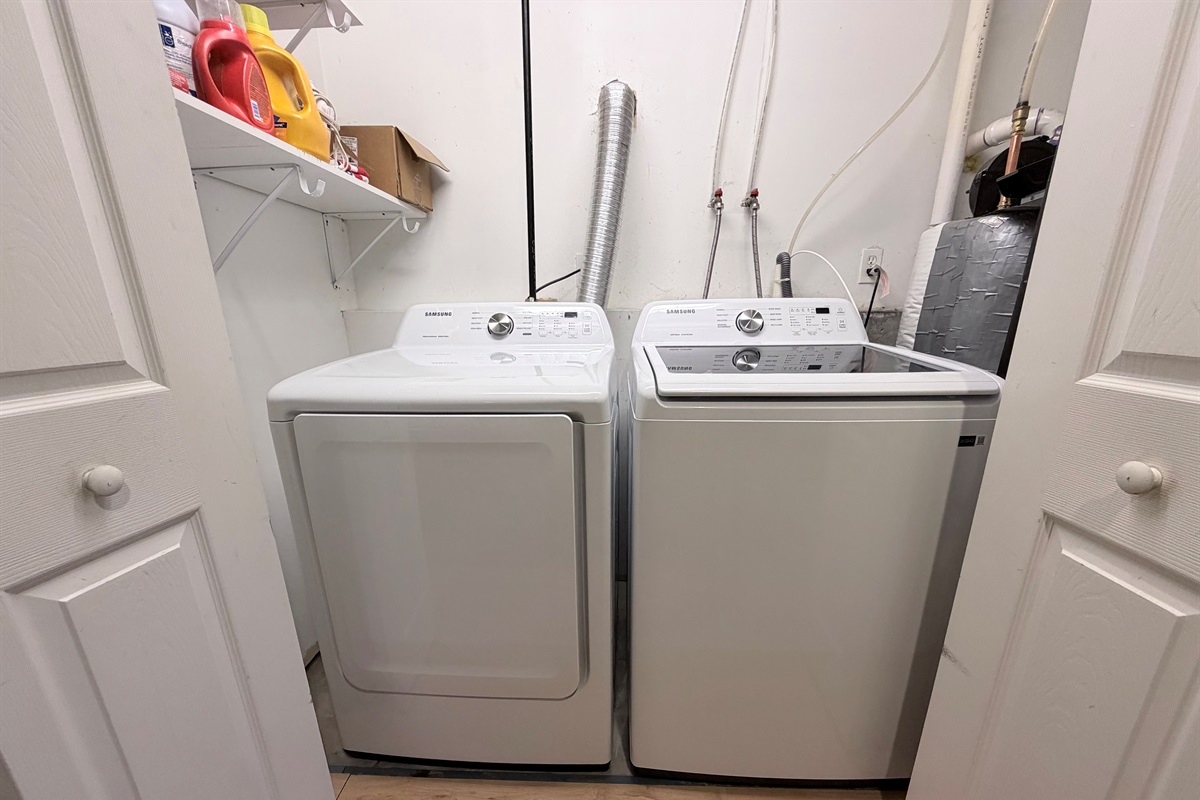 Laundry area for your use.