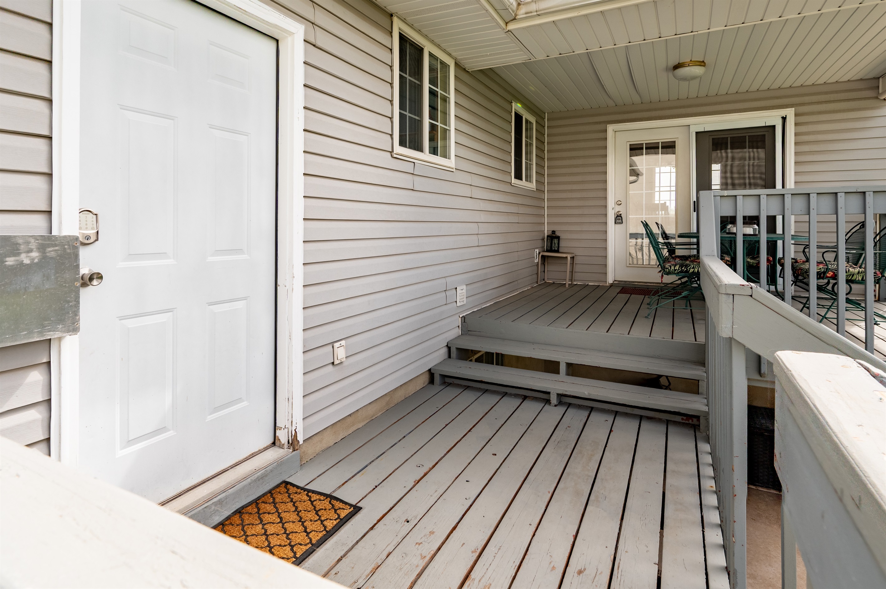 Deck is off the dining area and Entrance to the Studio