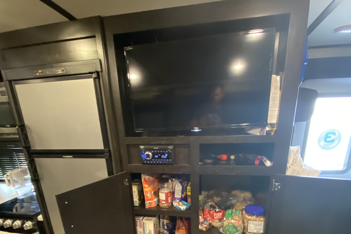 Large cupboard space for food storage