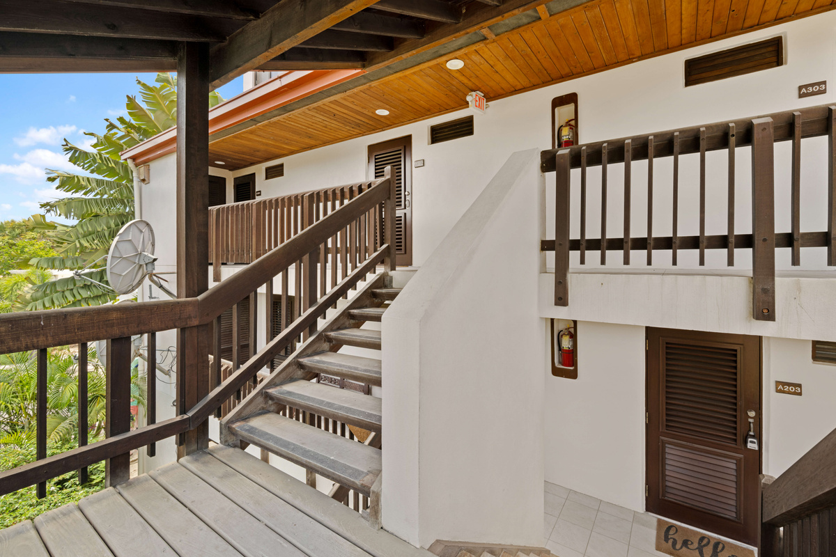 A short walk leads you to your private island retreat.