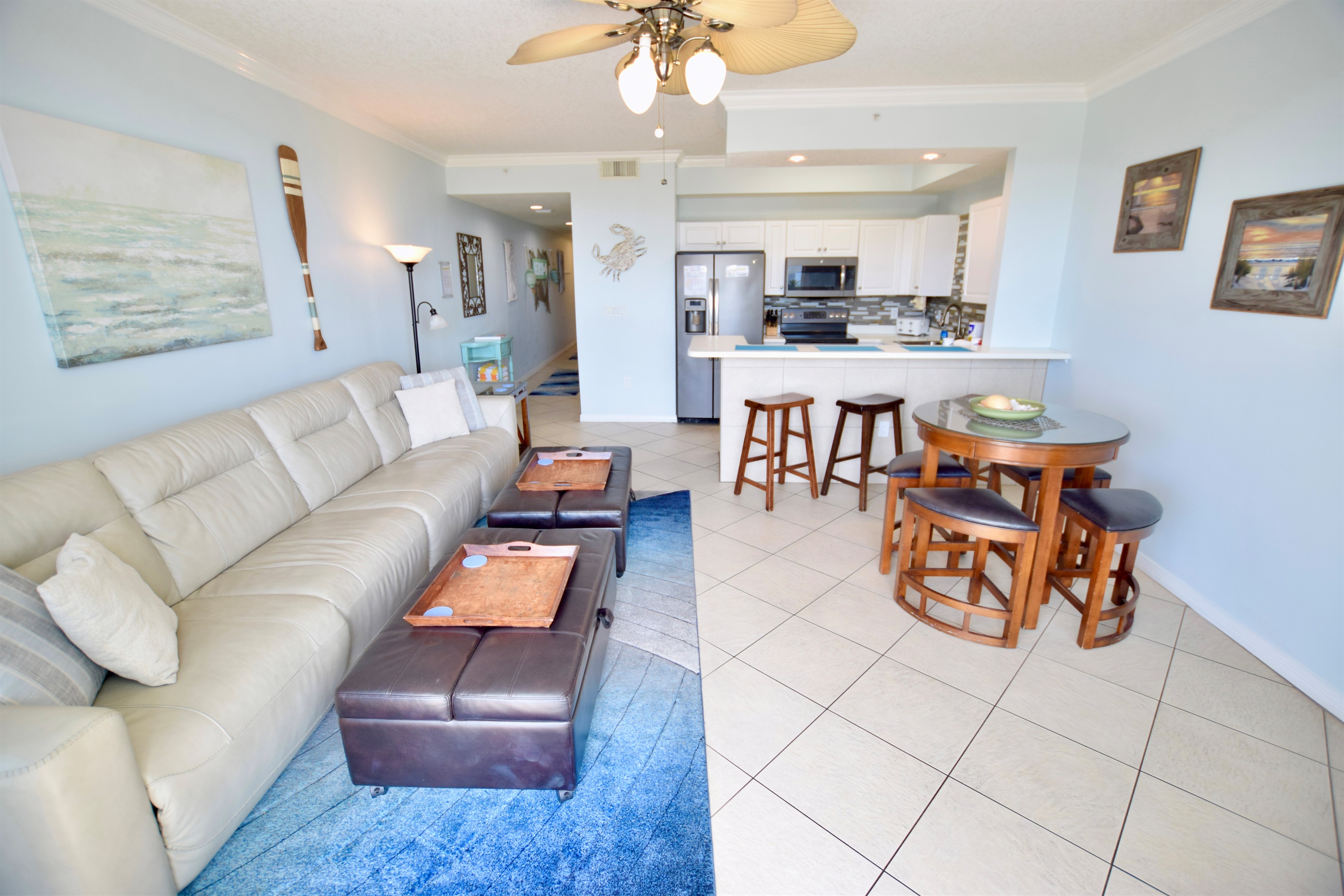 Destin West Gulfside #411: Living Room