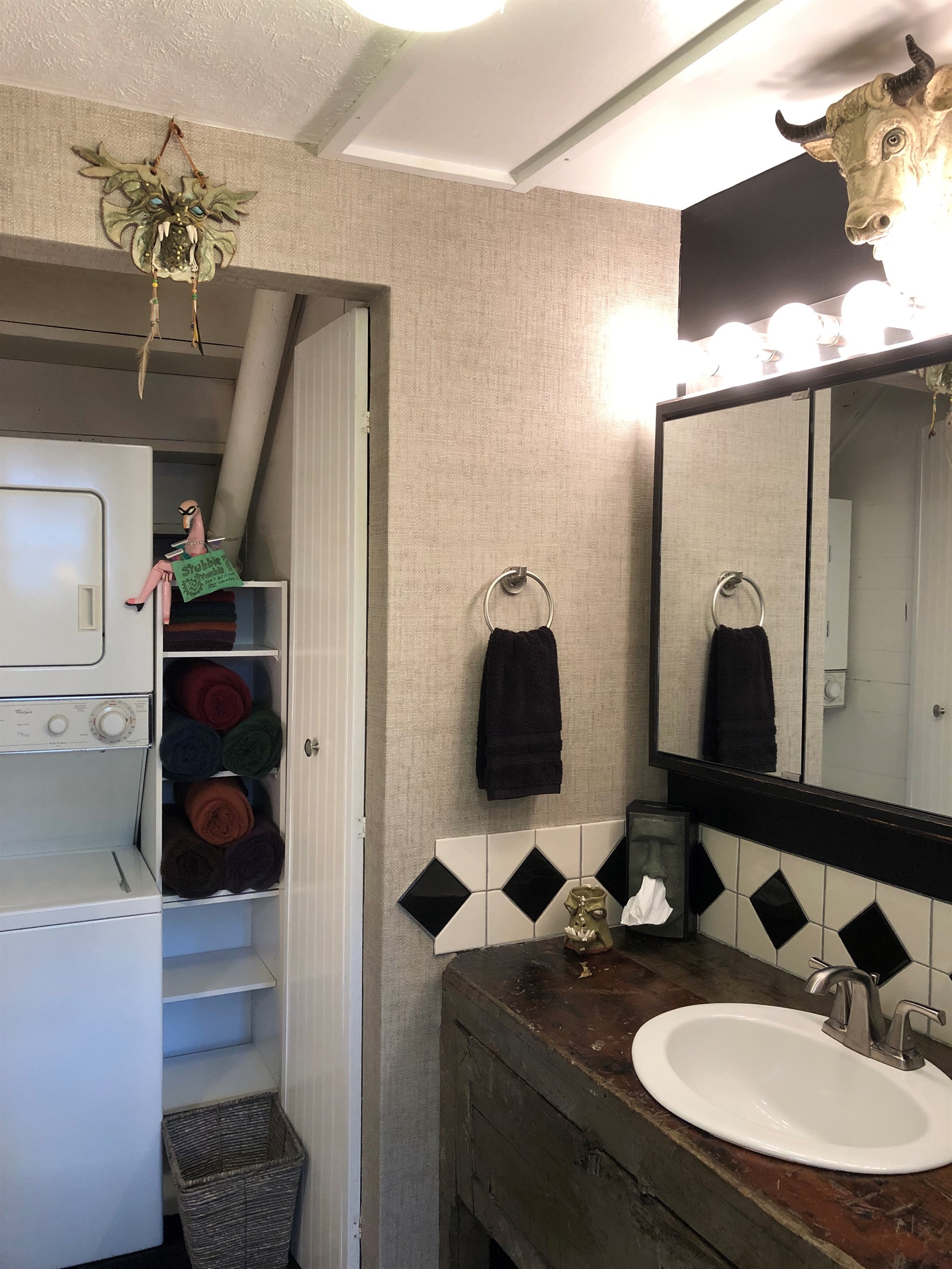 Downstairs bathroom w/washer-dryer