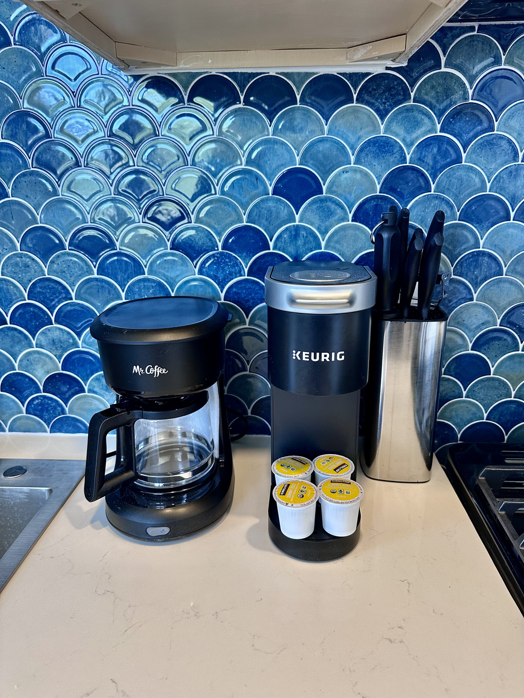 Start your day your way with a fully stocked coffee bar, offering both Keurig and drip coffee options.