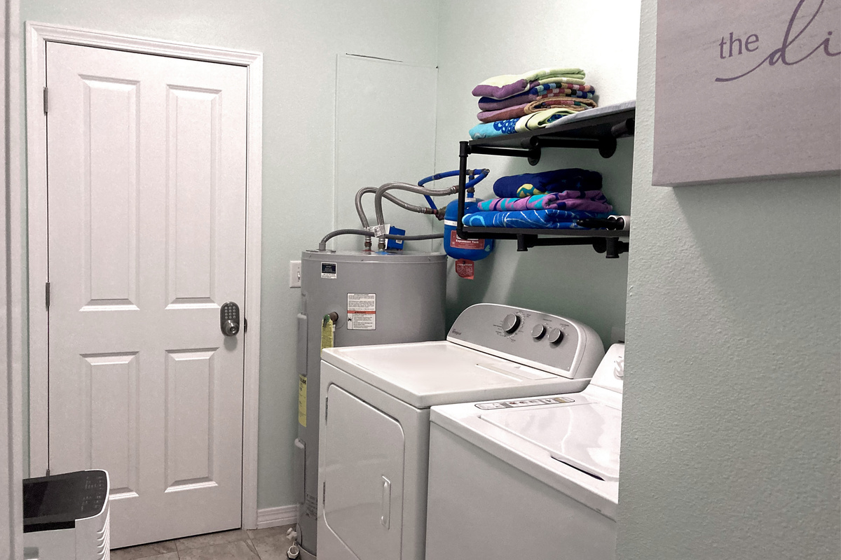 Full size washer and dryer for guest use