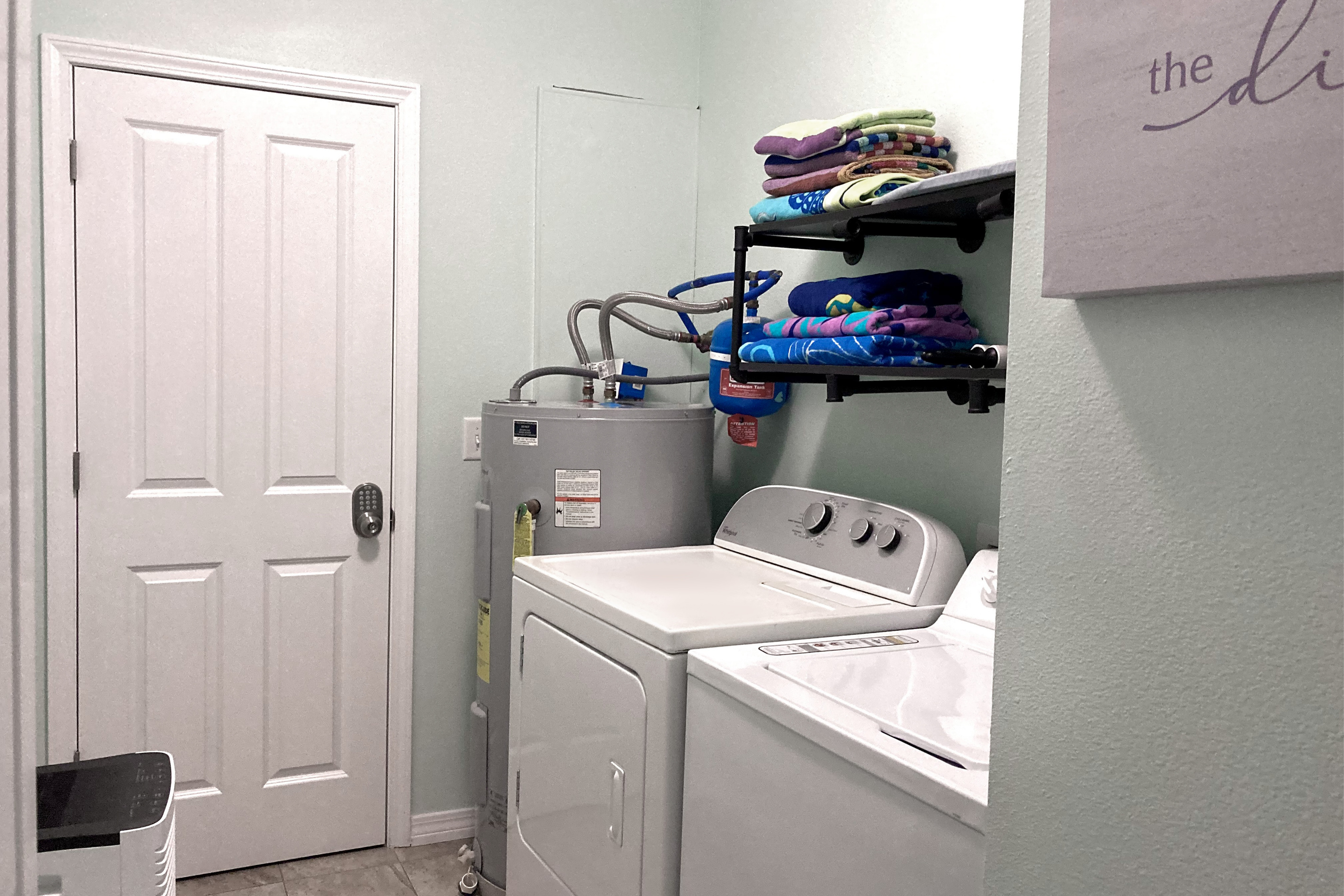 Full size washer and dryer for guest use