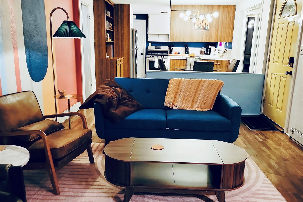 Living room to kitchen view
