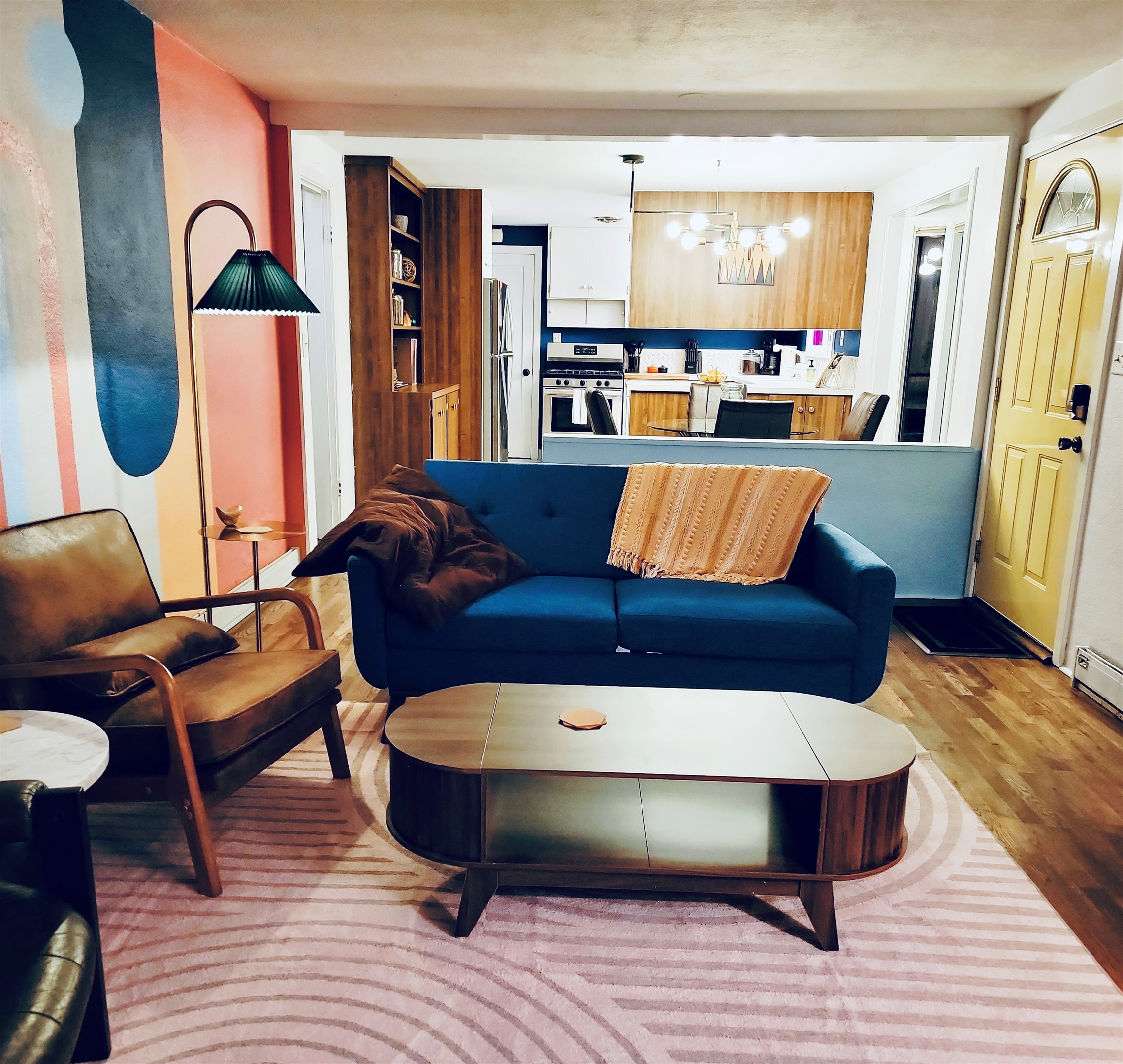 Living room to kitchen view