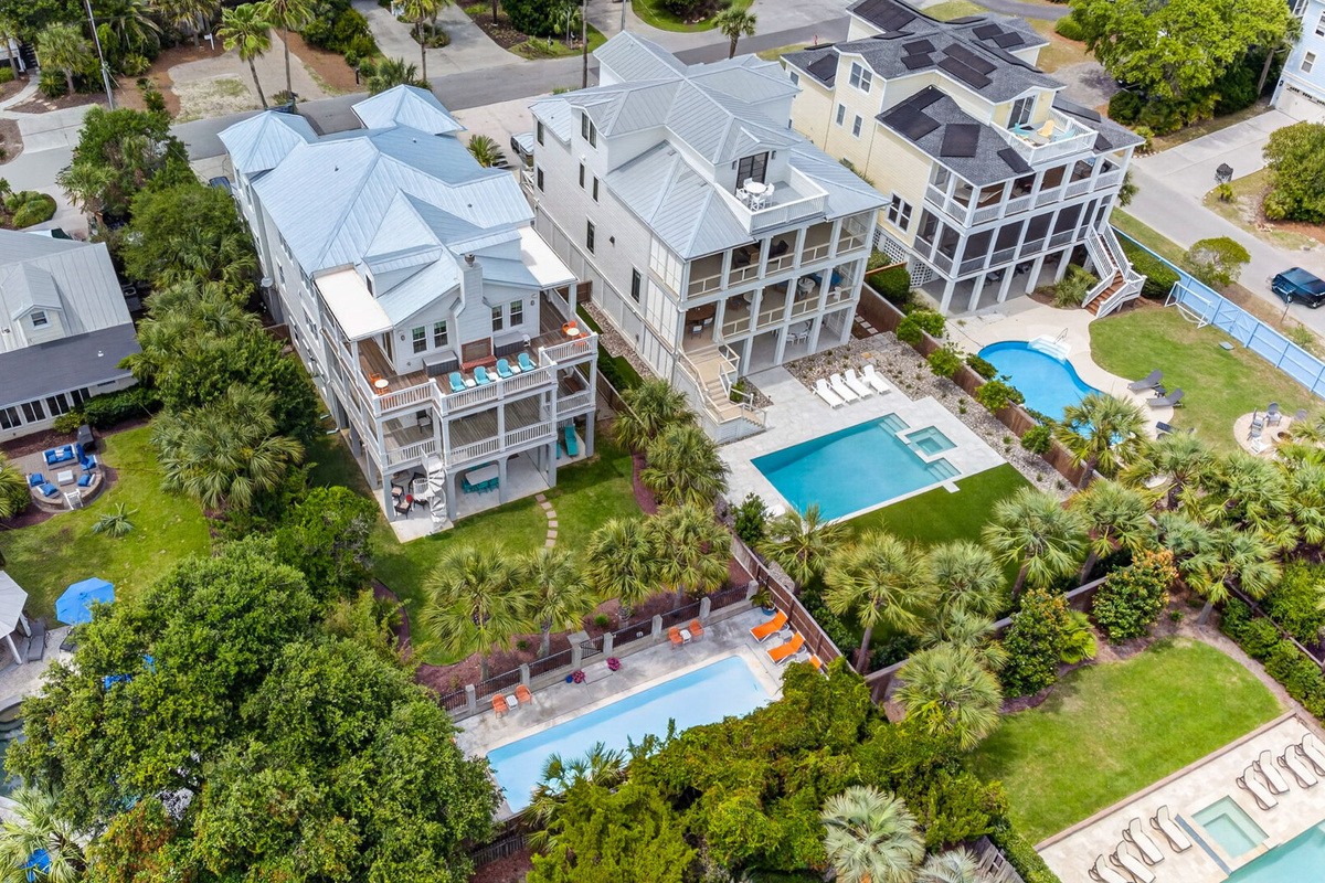 Aerial View | Twin Palms | 914 Carolina Blvd | Isle of Palms, SC | IOP Escapes