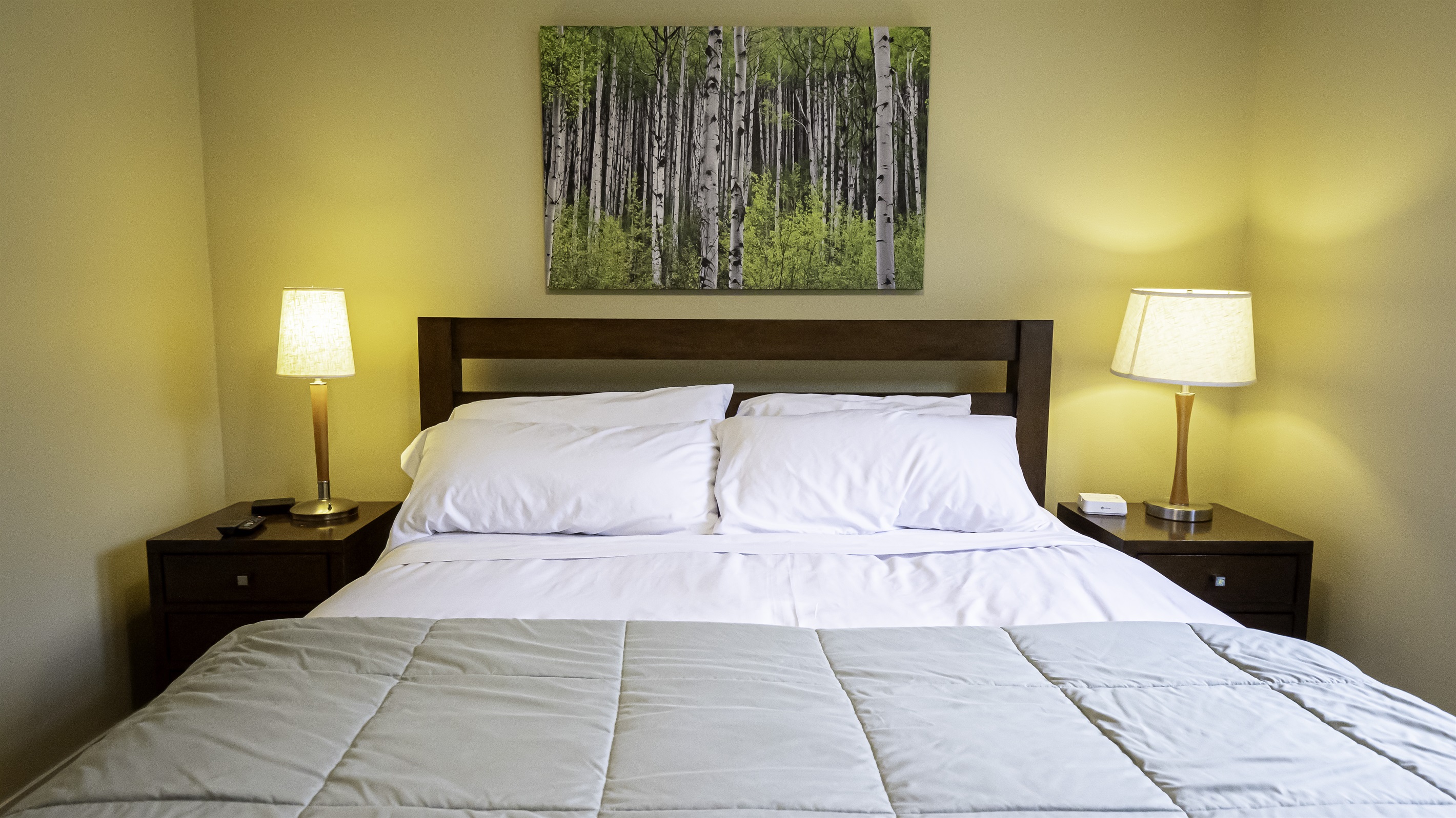 power chargers on each nightstand