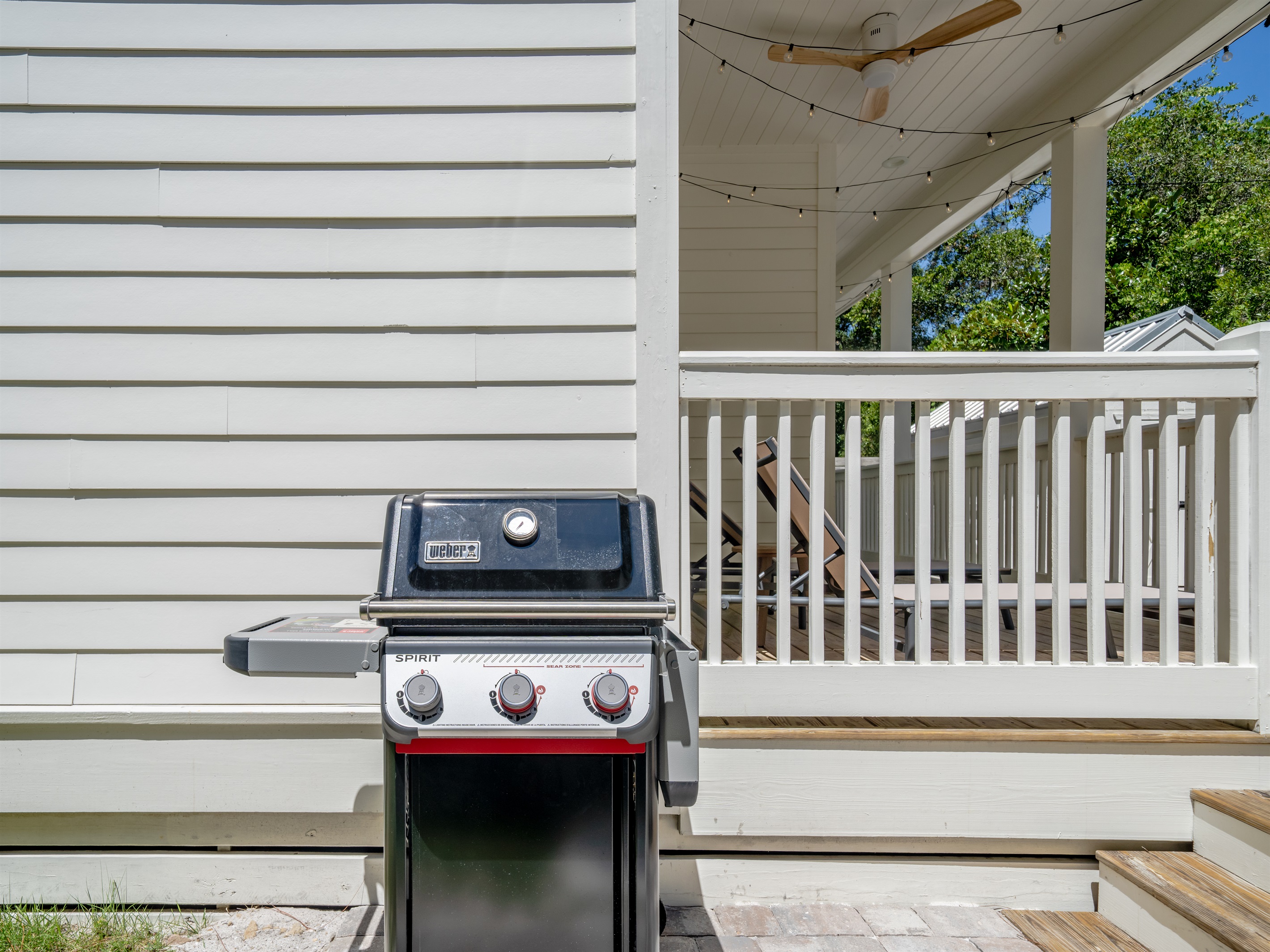 Gas grill in the backyard - perfect for easy and delicious BBQs!