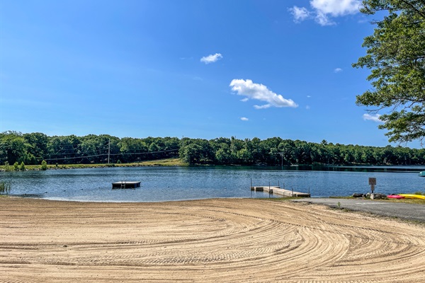Private community beach on Eagle Lake