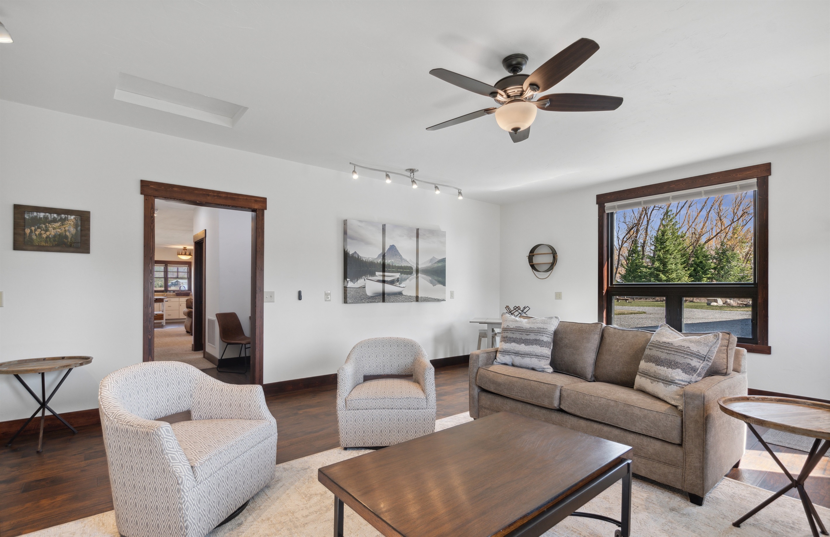 Enjoy stunning views while relaxing in stylish furnishings and natural light!