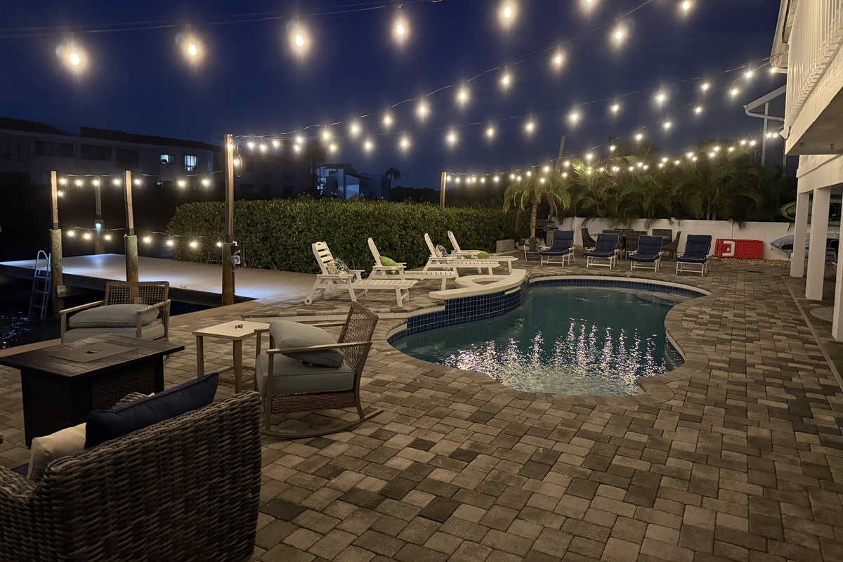 Lighted Patio for evening entertaining
