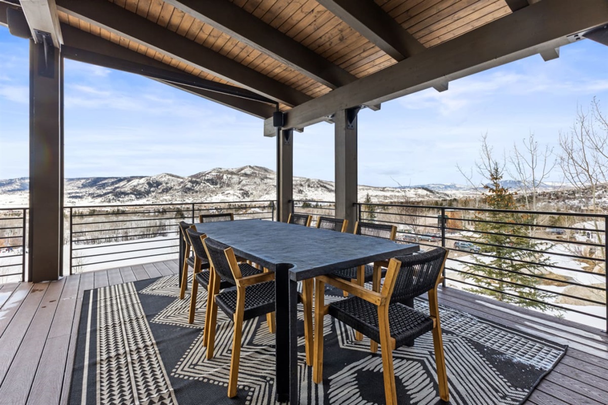 Main Level Wraparound Covered Deck - Dining for 8