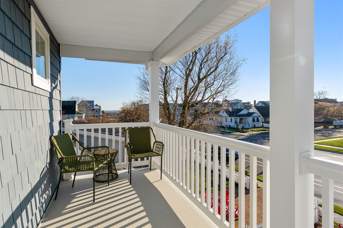 Large Private Covered Balcony with Views of the Ocean