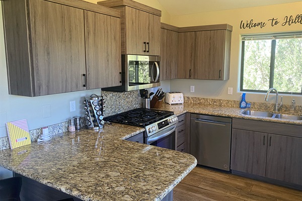 Gas range & microwave