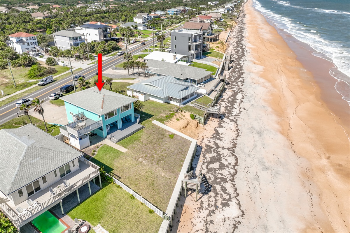 True oceanfront living with the beach as your backyard