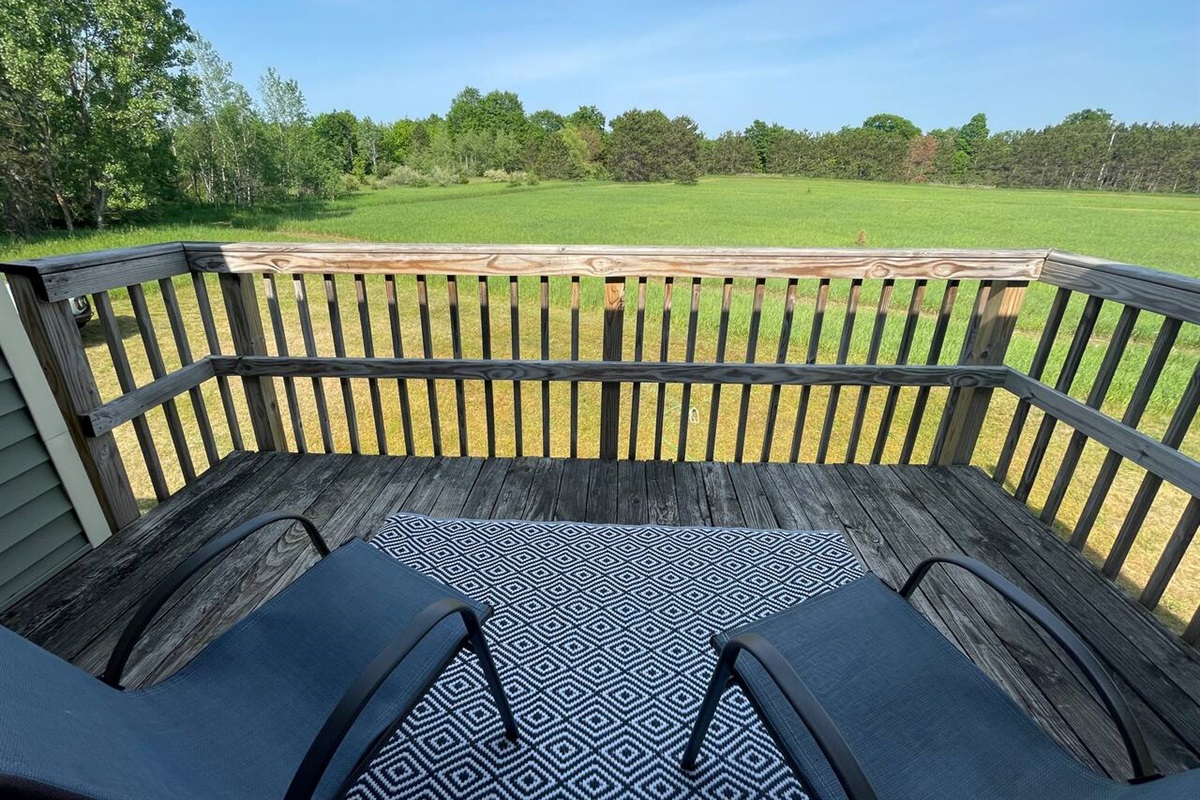 Private balcony off living room