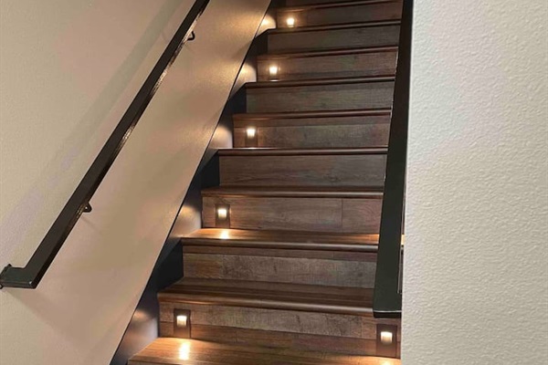 Interior stairs to 2nd floor