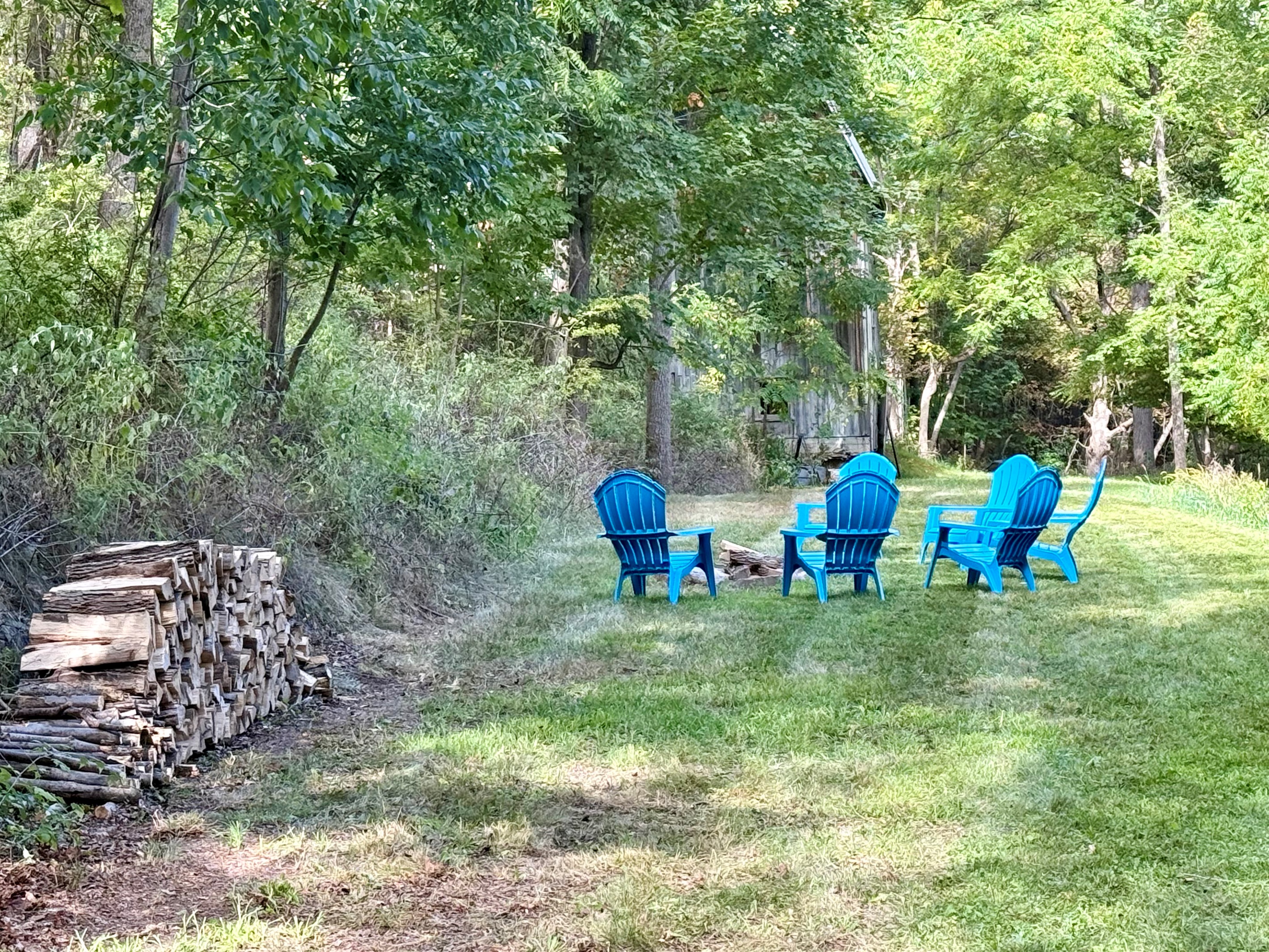 Second fire pit above the house a short walk up the driveway.