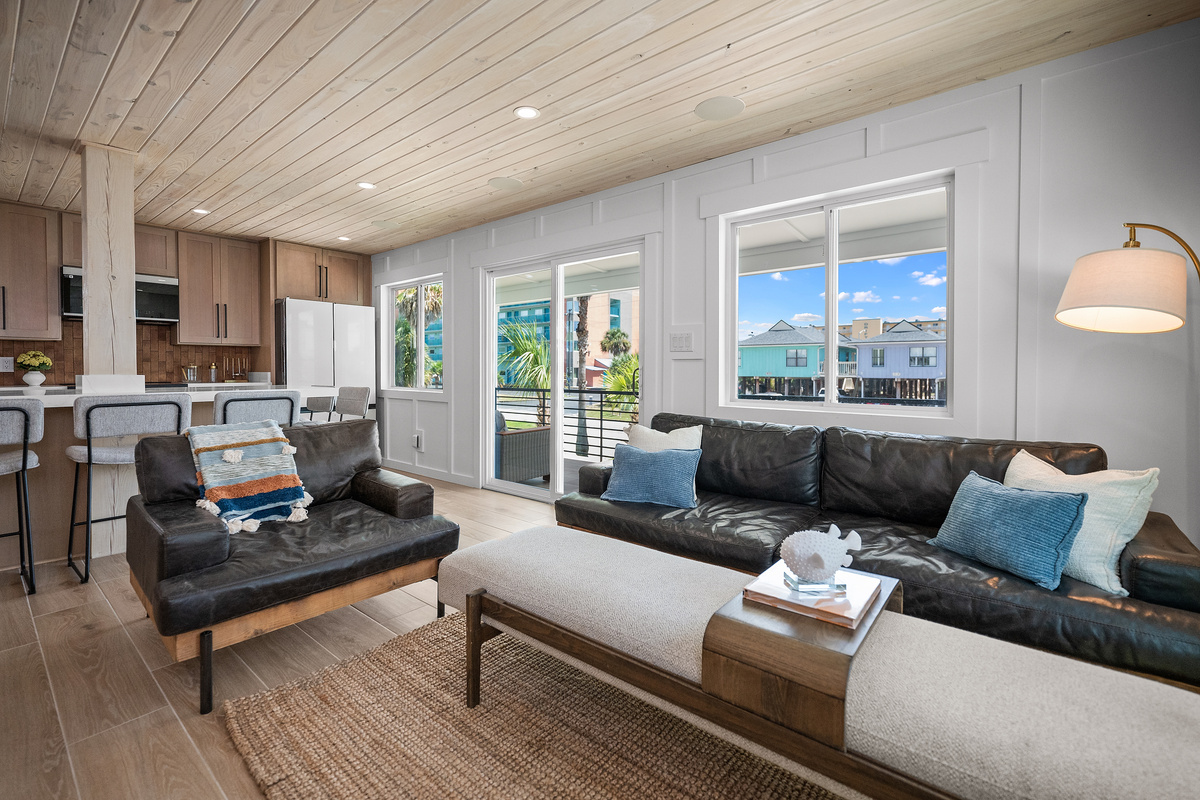 Comfortable living room with plenty of seating for movie nights and downtime.