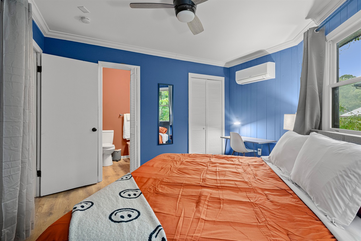 Can't disconnect completely?  No problem.  Our king bedroom also features a dedicated work space.