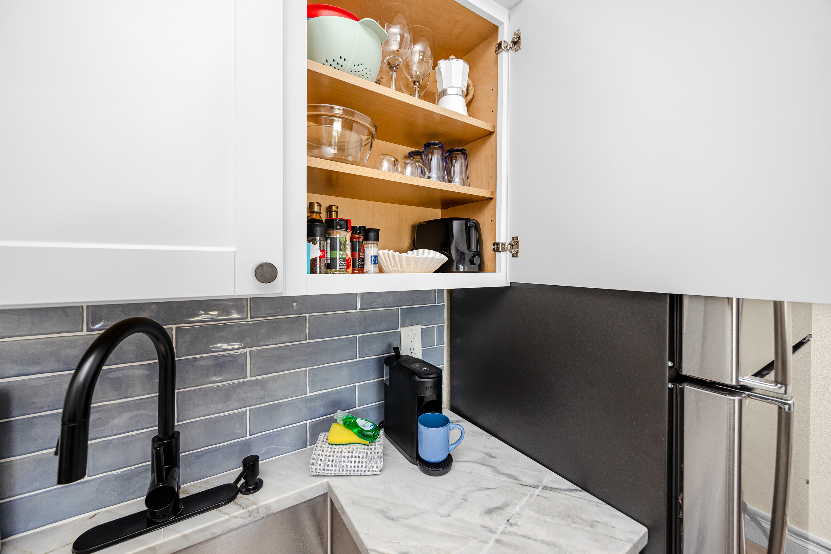 Fully stocked kitchen