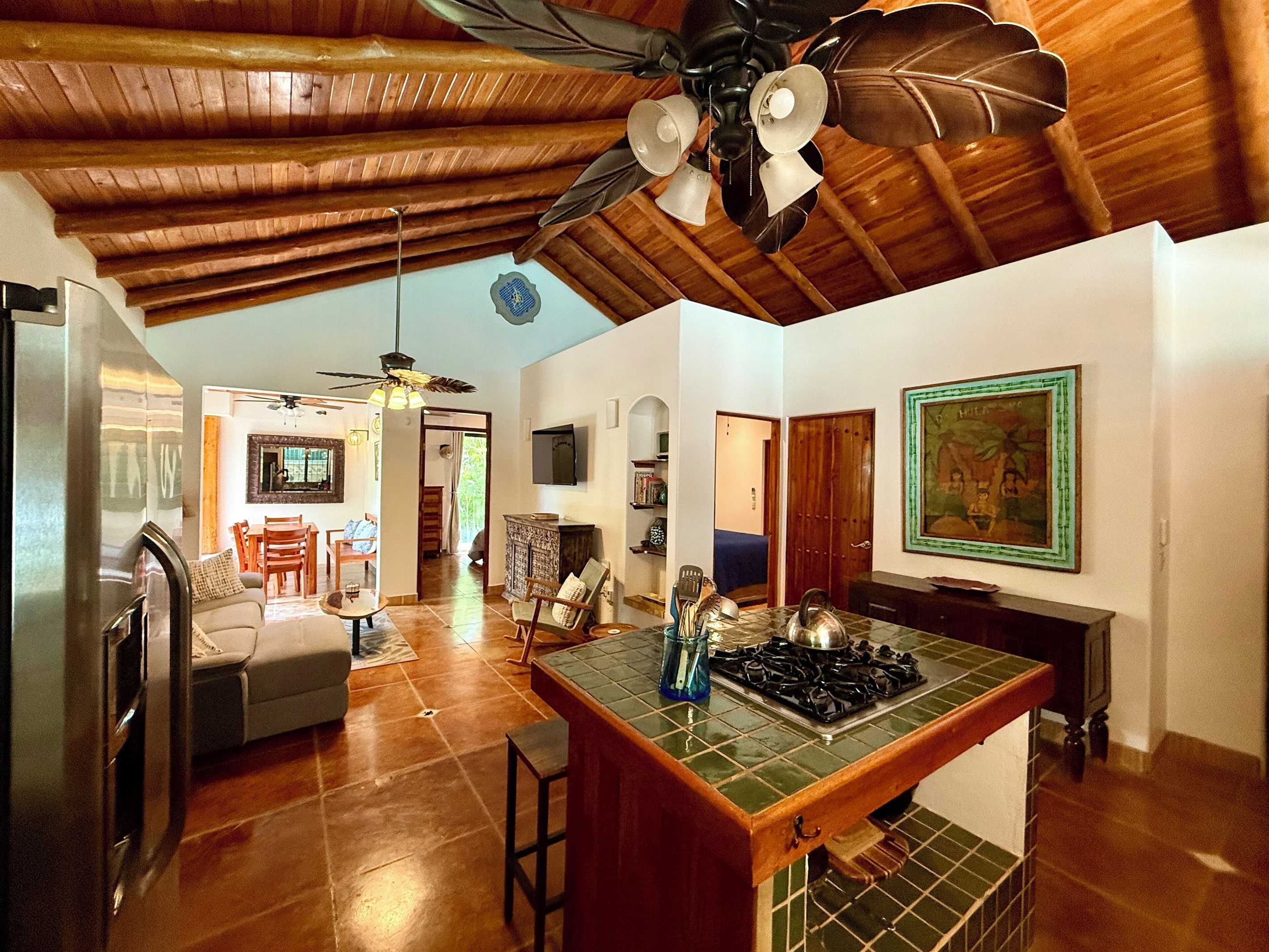 Open living room/kitchen