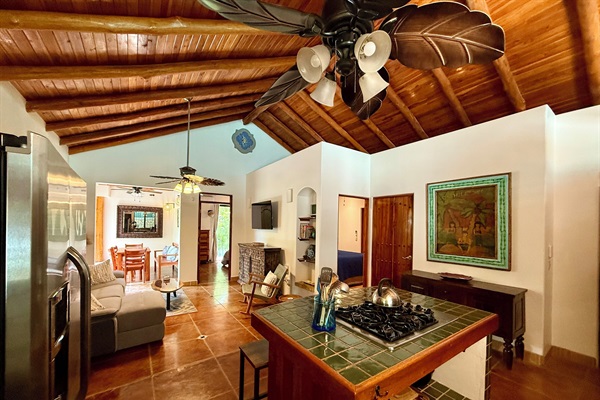 Open living room/kitchen