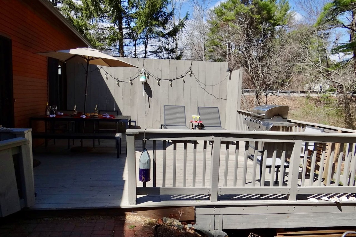 Outdoor deck and dining area
