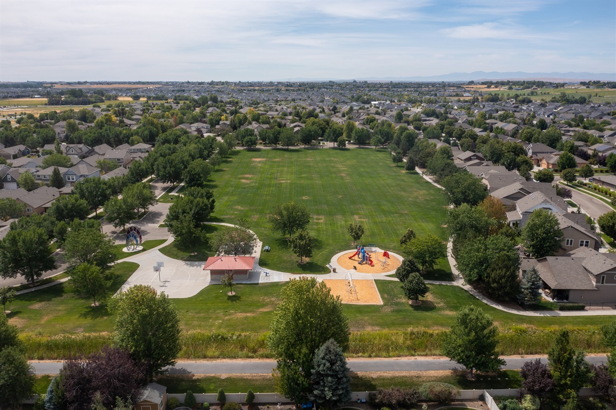 Neighborhood park with playground just steps from your door.