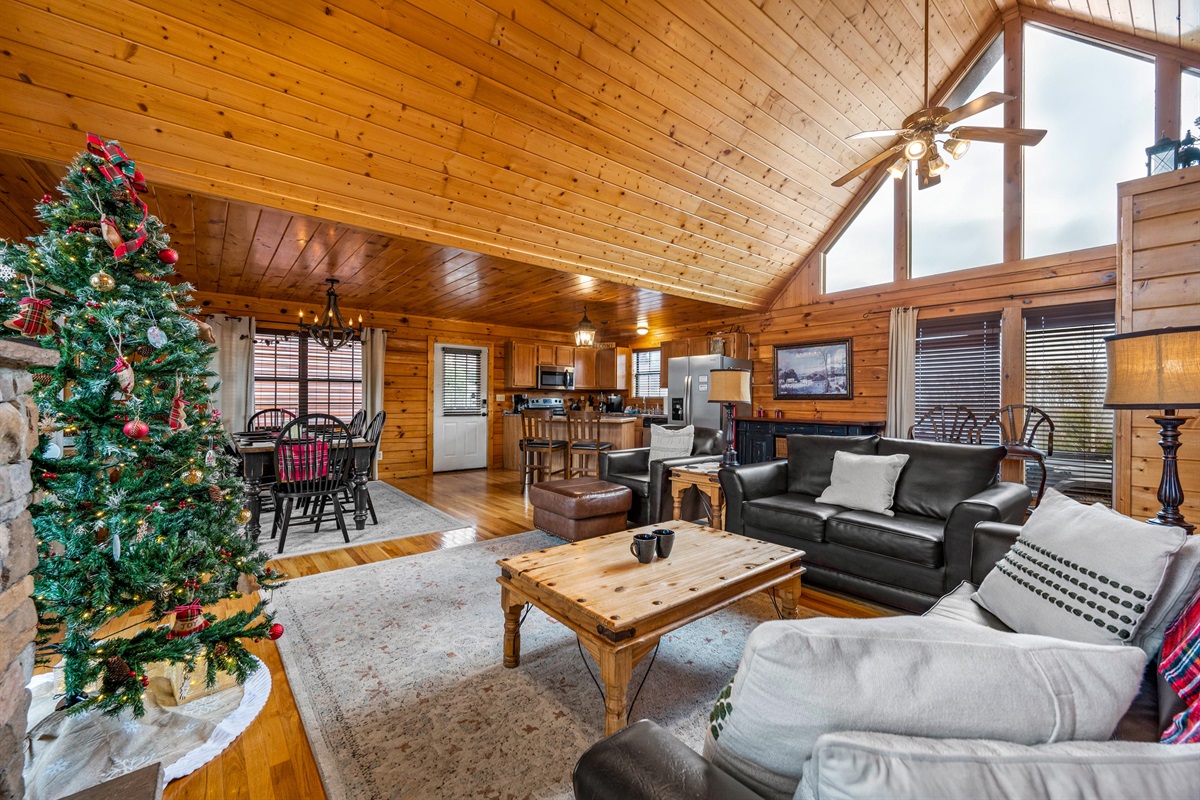 Enjoy a spacious living room with ample seating and a convenient sleeper sofa!