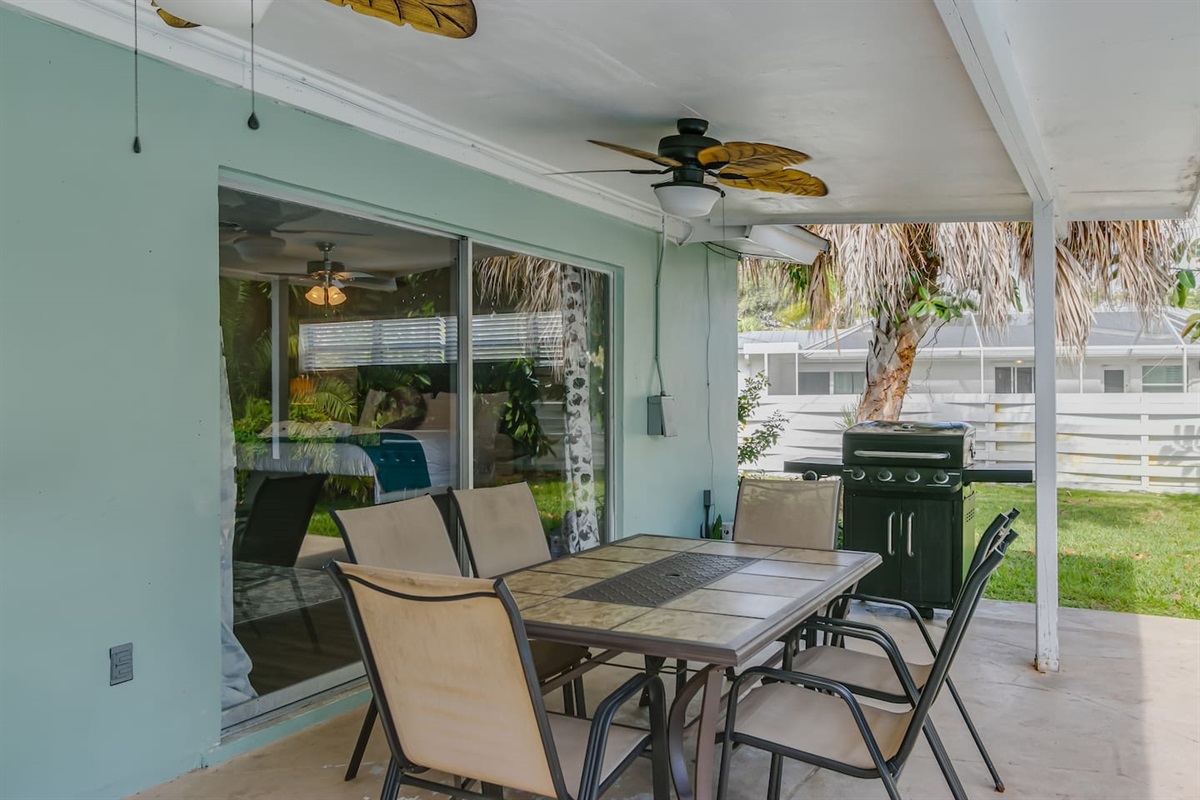 Outdoor, Covered Dining Area