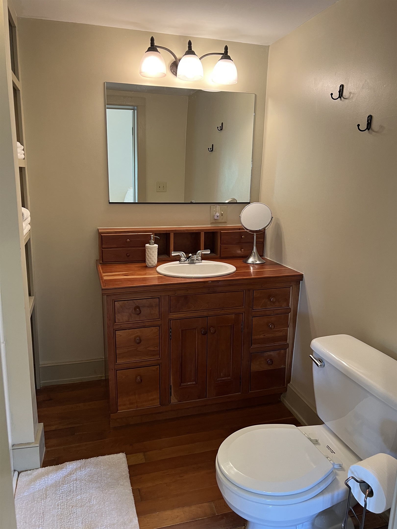Ensuite bath with shower in family suite