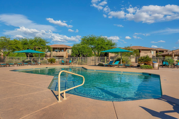 Resort-style pool with Catalina Mountain views