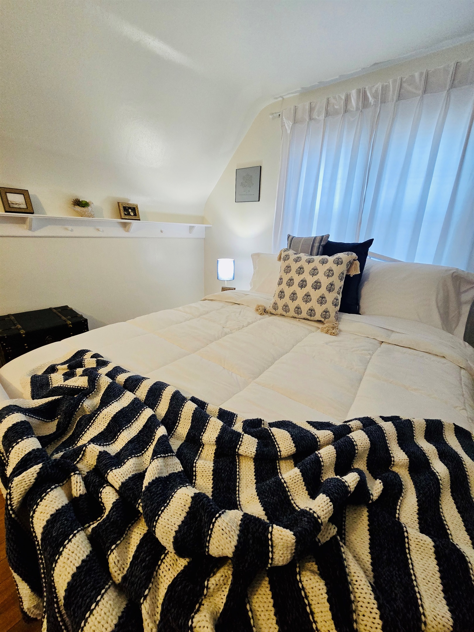 Your upstairs retreat—comfort, style, and everything you need.