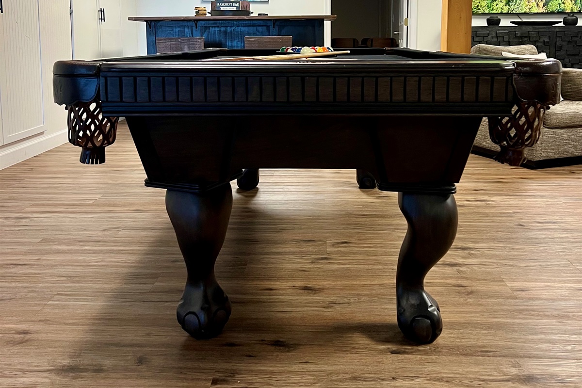 Pool table in lounge area