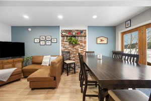 living room and dining room
