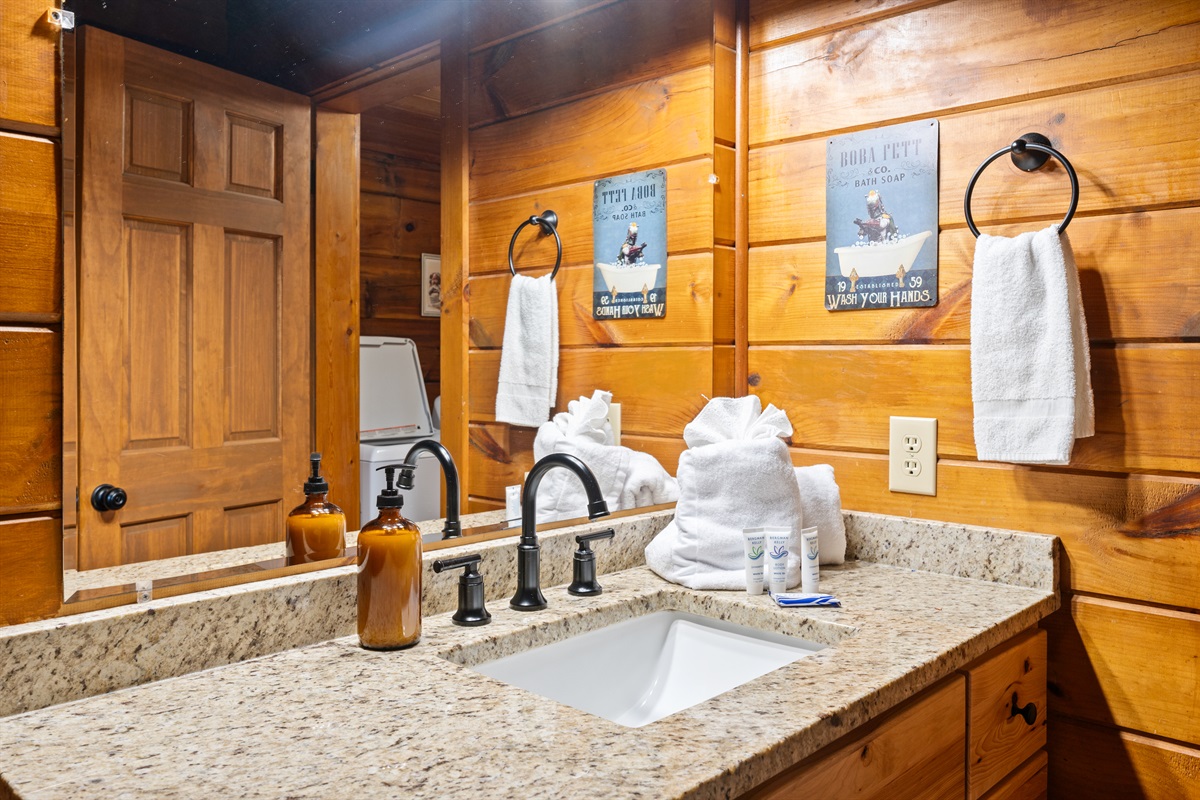 Main Level Full Bathroom Attached to Master