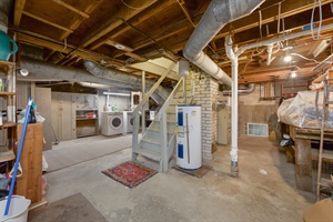 Basement with laundry room