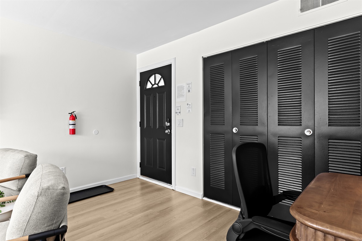 Dedicated workspace with comfortable seating for remote work or planning your day’s adventures.