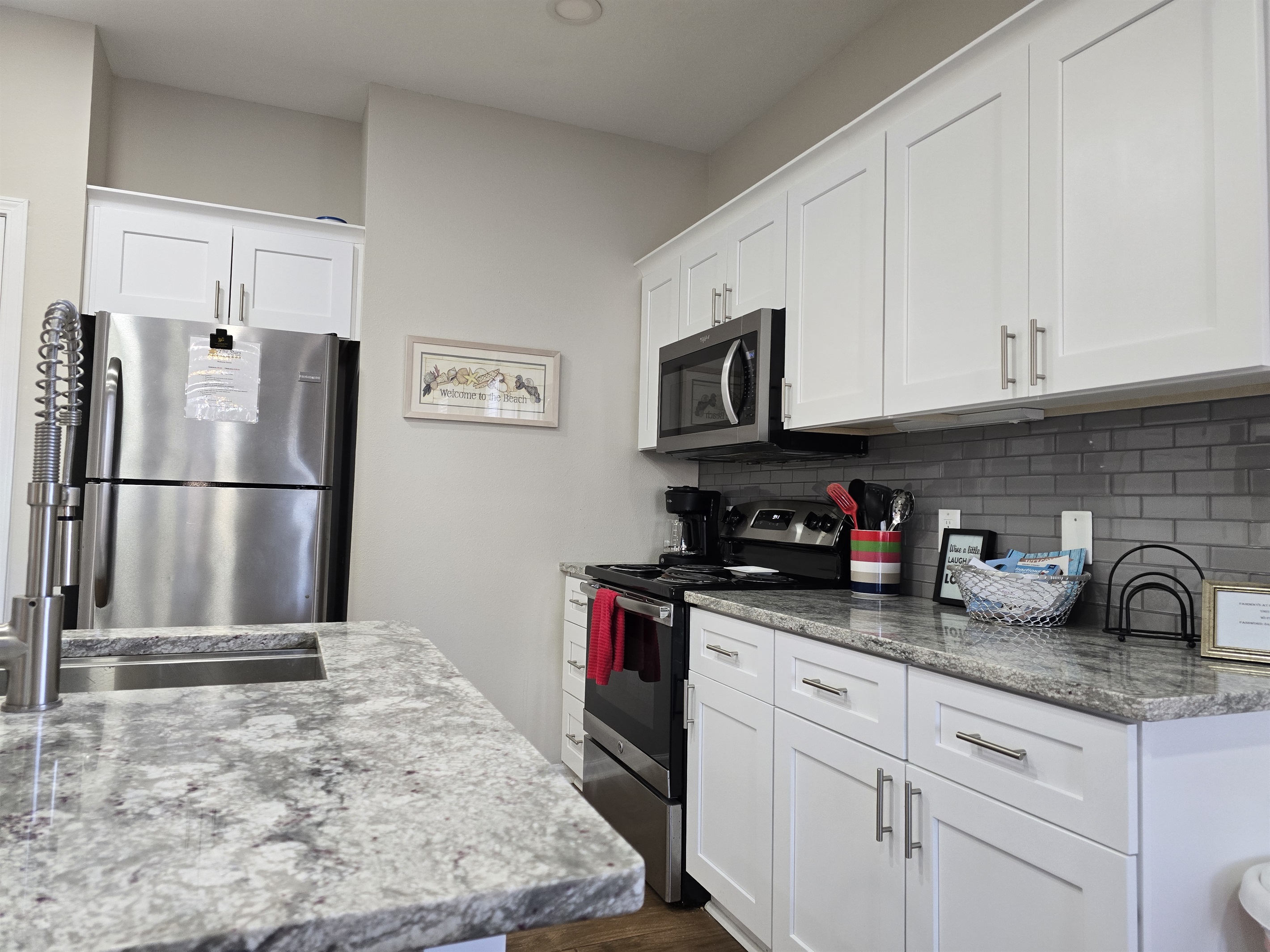 Plenty of counter space in the kitchen