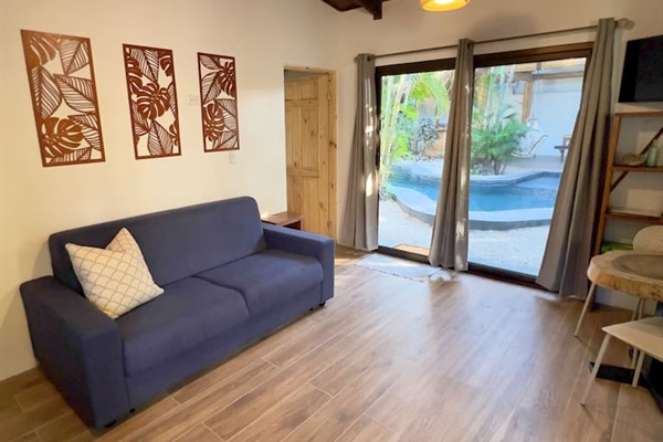 Casa Capri living room looking out on Grand Cabana.