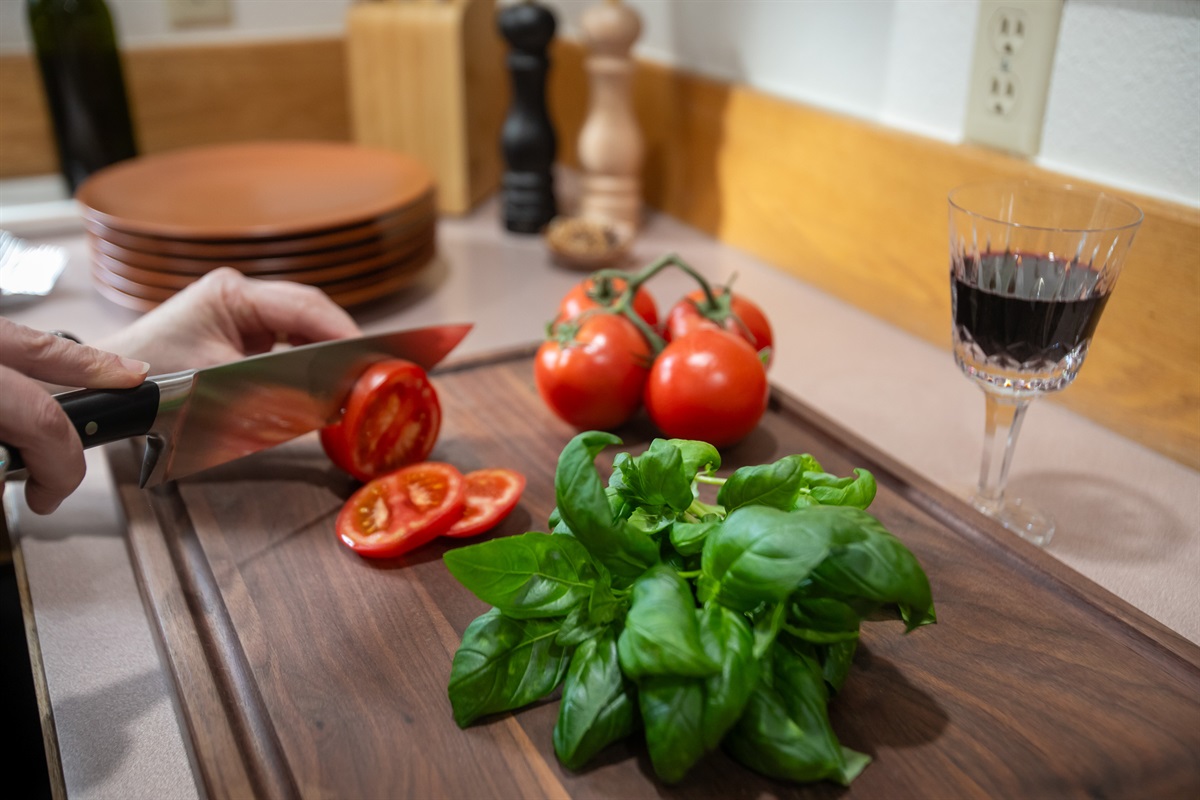 Meal preparation is part of the memories you can make while staying at Sorrel Haus.