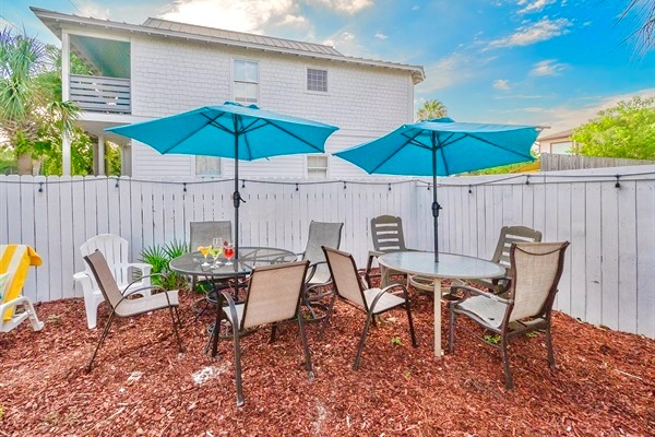 Patio area around Private Pool, Fenced and in Front yard. Pool Heat Available