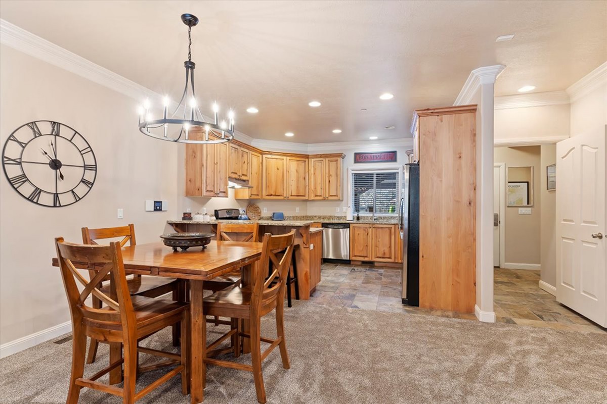 A bright dining area with generous seating, ideal for hosting meals and making lasting memories with family and friends.