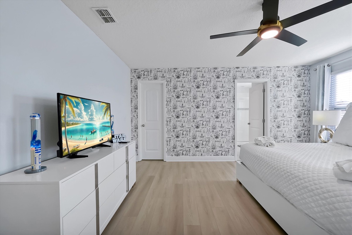 The Star Wars suite features a smart TV.