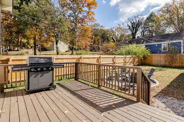 Back Deck, Grill and Fire Pit
