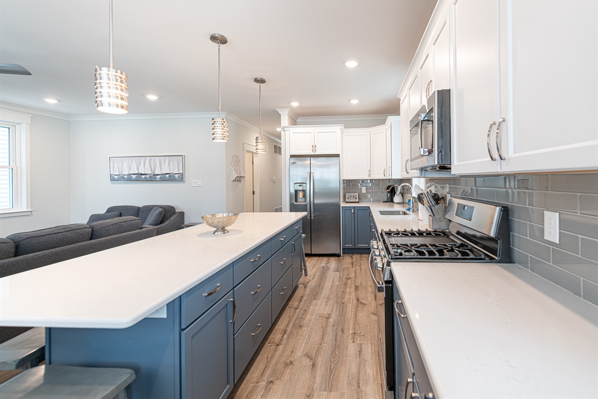 Upgraded kitchen w/ large island